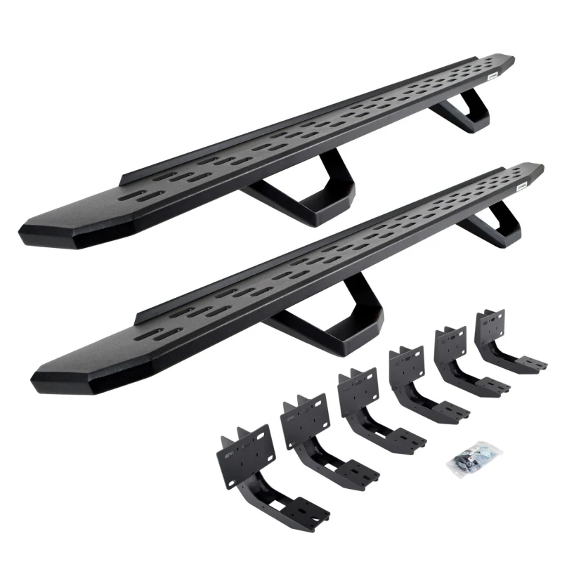 Go Rhino RB30 Running Boards with Mounting Brackets With 2 Pairs Drop Steps Kit Model 6963068720PC