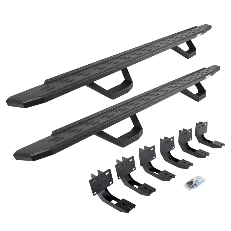 Go Rhino RB30 Running Boards with Mounting Brackets With 2 Pairs Drop Steps Kit Model 6963068720T