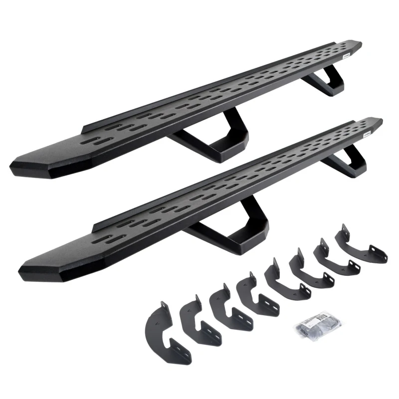 Go Rhino RB30 Running Boards with Mounting Brackets With 2 Pairs Drop Steps Kit Model 6964397320PC