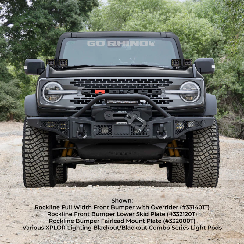Go Rhino Rockline Front Bumper Lower Skid Plate For Ford Bronco Model 332120T - Image 6