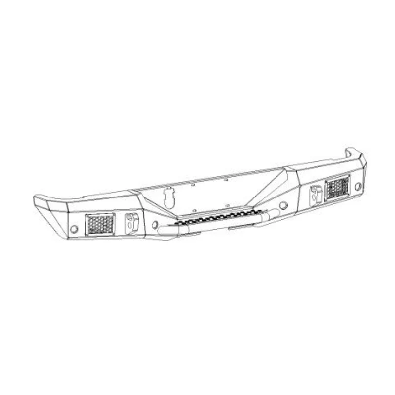 Go Rhino Rockline Rear Full Width Bumper for Jeep Gladiator Model 373120T - Image 2