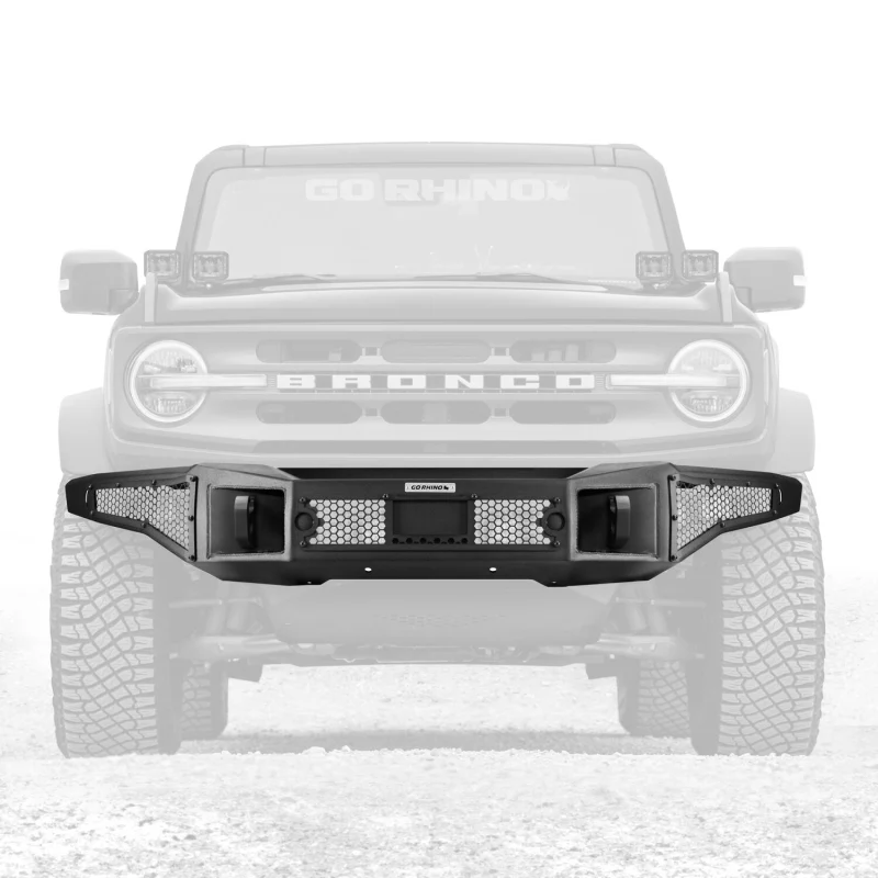 Go Rhino Rockline Winch-Ready Front Full Width Bumper For Ford Bronco Model 331400T - Image 2