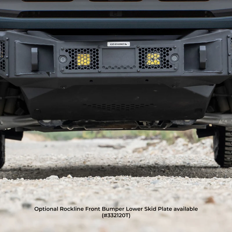 Go Rhino Rockline Winch-Ready Front Full Width Bumper For Ford Bronco Model 331400T - Image 4