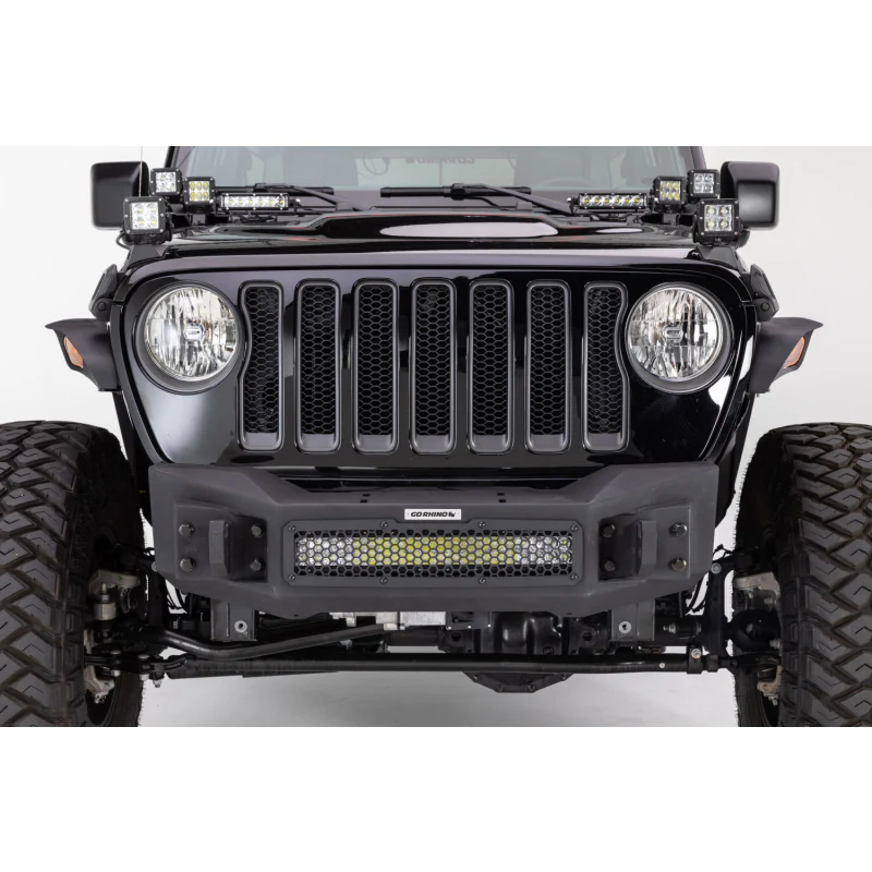 Go Rhino Rockline Winch-Ready Front Stubby Bumper For Jeep Model 331100T - Image 3