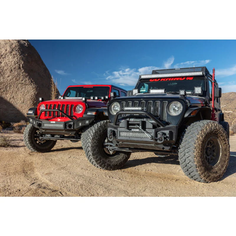 Go Rhino Rockline Winch-Ready Front Stubby Bumper With Overrider For Jeep Model 331101T - Image 8