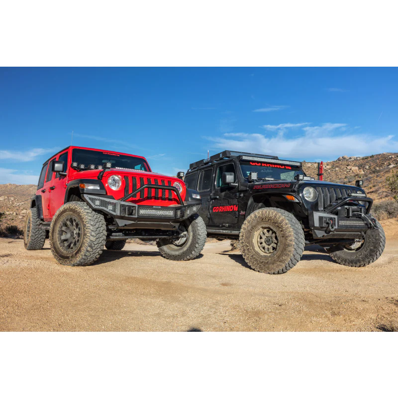 Go Rhino Rockline Winch-Ready Front Stubby Bumper With Overrider For Jeep Model 331101T - Image 9