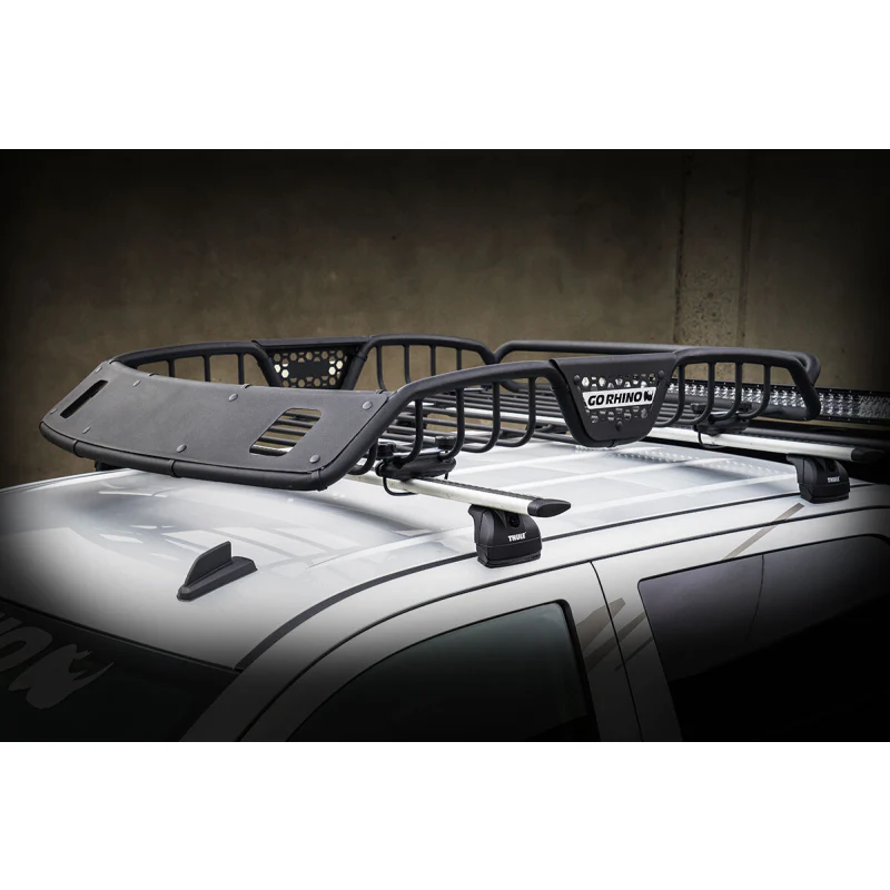 Go Rhino SR20 Tubular Steel Roof Rack With 2x Light Mount Openings 60" Long Model 59027T - Image 3
