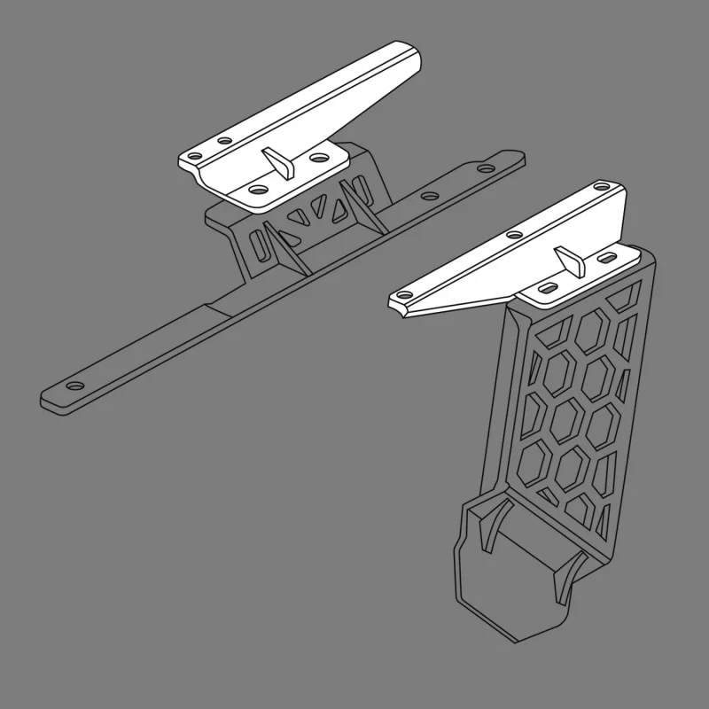 Go Rhino SRM Roll Bar Mounting Kit Jeep JLU Mount Model 5910012T - Image 4