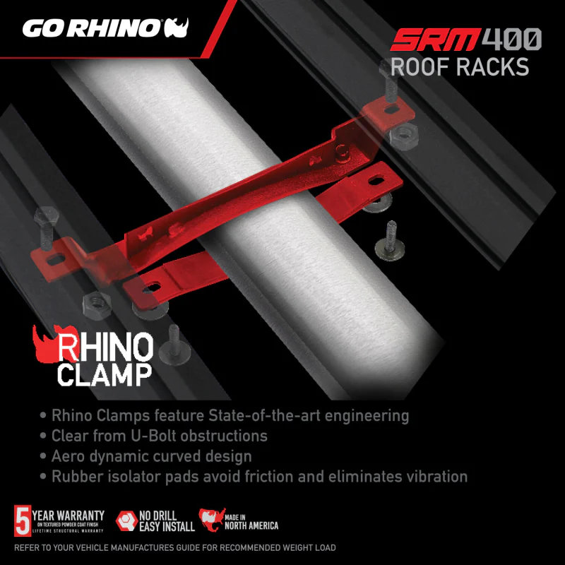 Go Rhino SRM400 68" Long x 52" Wide Fabricated Customizable Steel Basket Roof Rack Model 5934068T - Image 13