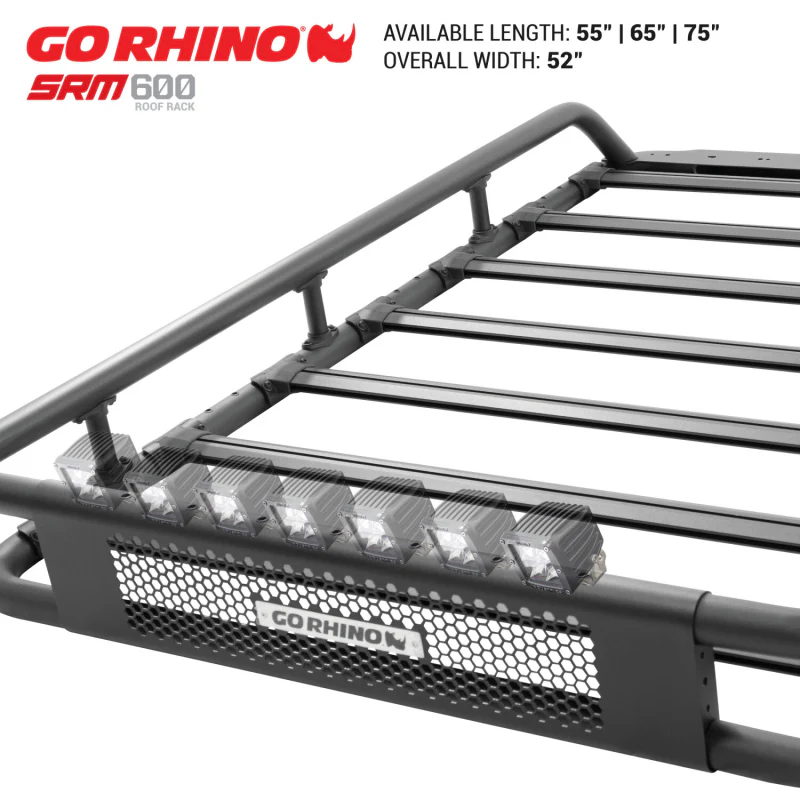 Go Rhino SRM600 65" Long x 52" Wide Tubular Basket Style Roof Rack Model 5936065T - Image 2