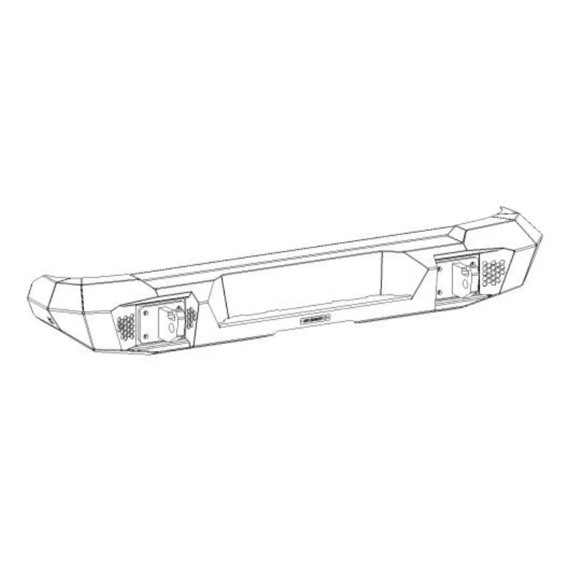 Go Rhino Trailline Rear Full Width Bumper for Jeep Wrangler JK Model 273220T - Image 2