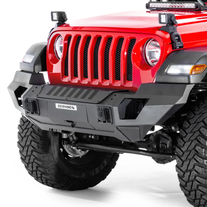 Go Rhino Trailline Winch Ready Front Full Width Bumper For Jeep Model 230121T - Image 3