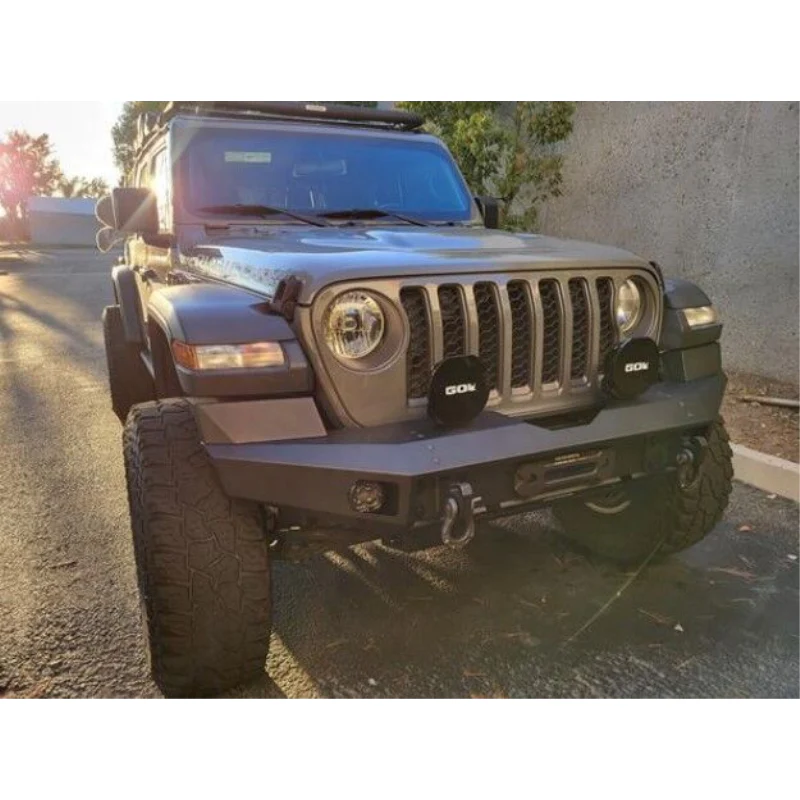 Go Rhino Trailline Winch Ready Front Full Width Bumper for Jeep Wrangler JL,JLU & Gladiator Model 230216T