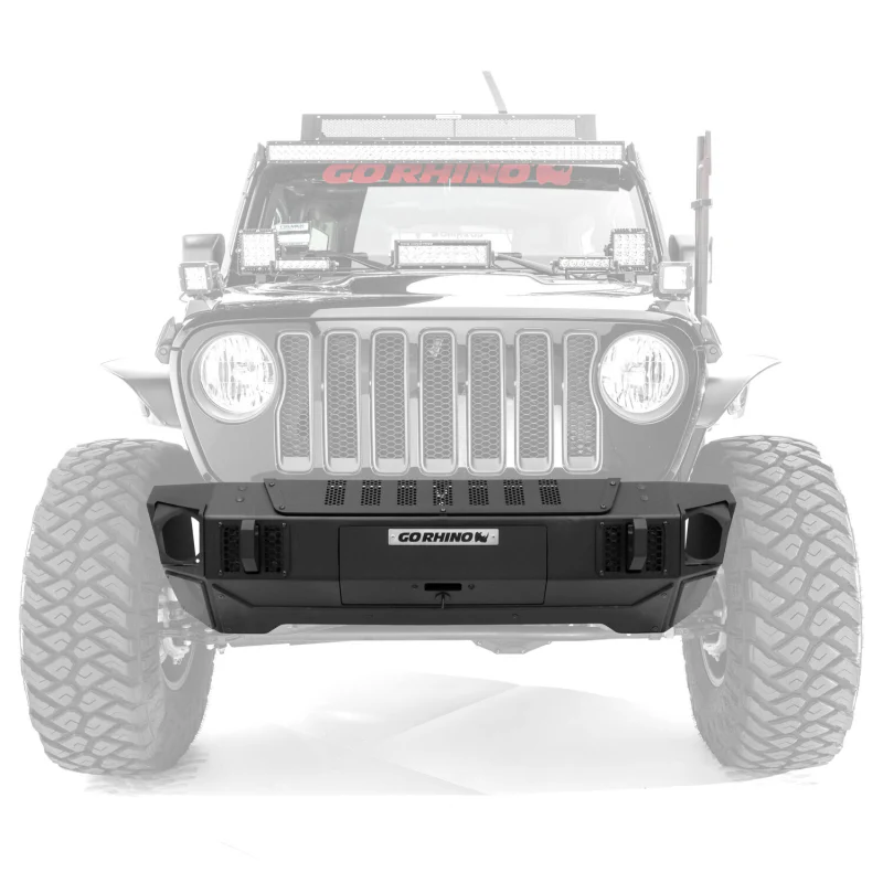 Go Rhino Trailline Winch Ready Front Stubby Bumper For Jeep Model 230111T - Image 2