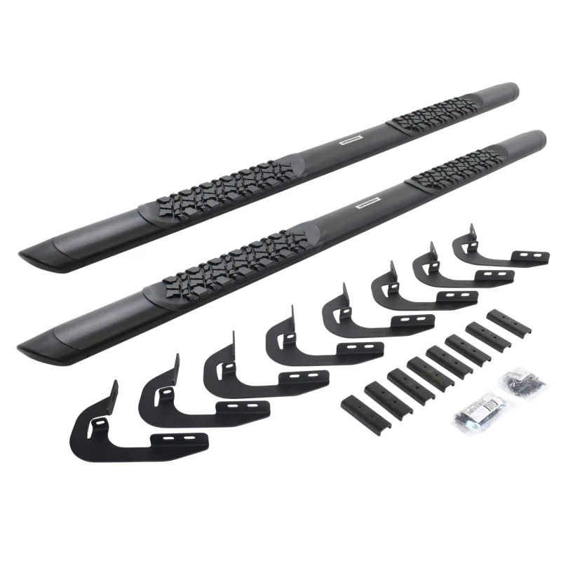 Go Rhino V-Series V3 Aluminum Step Nerf Bars and Mounting Brackets Kit Textured Black Model V3404787T