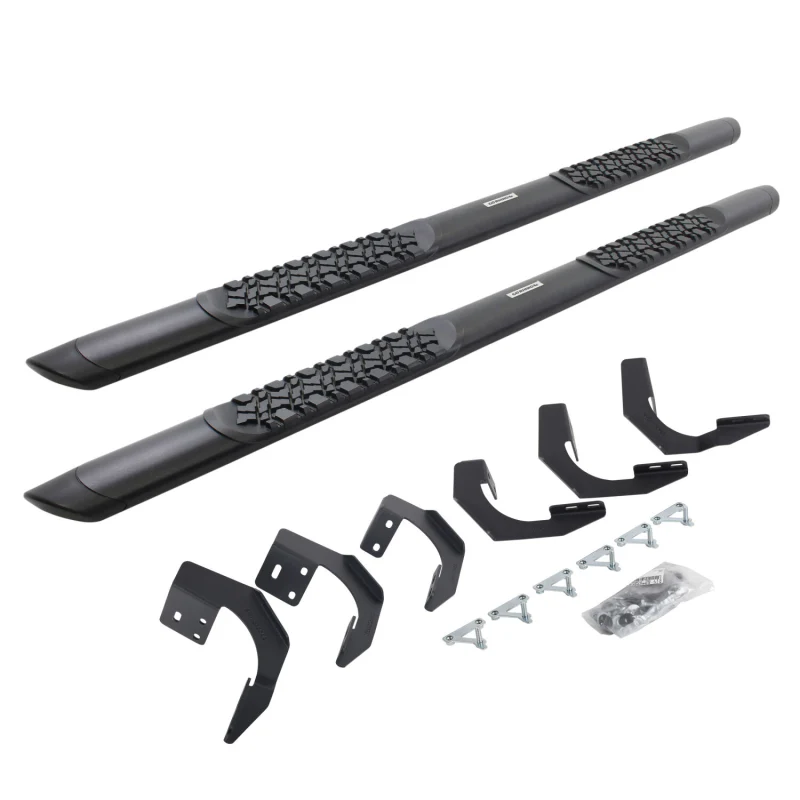 Go Rhino V-Series V3 Aluminum Step Nerf Bars and Mounting Brackets Kit Textured Black Model V3429980T