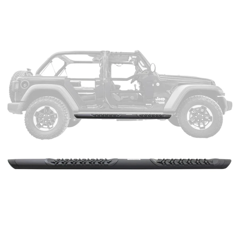 Go Rhino V-Series V3 Aluminum Step Nerf Bars and Mounting Brackets Kit Textured Black Model V3450674T - Image 5