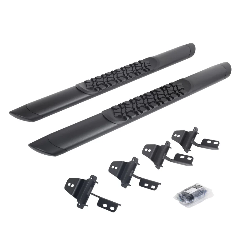 Go Rhino V-Series V3 Aluminum Step Nerf Bars and Mounting Brackets Kit Textured Black Model V3492652T - Image 2