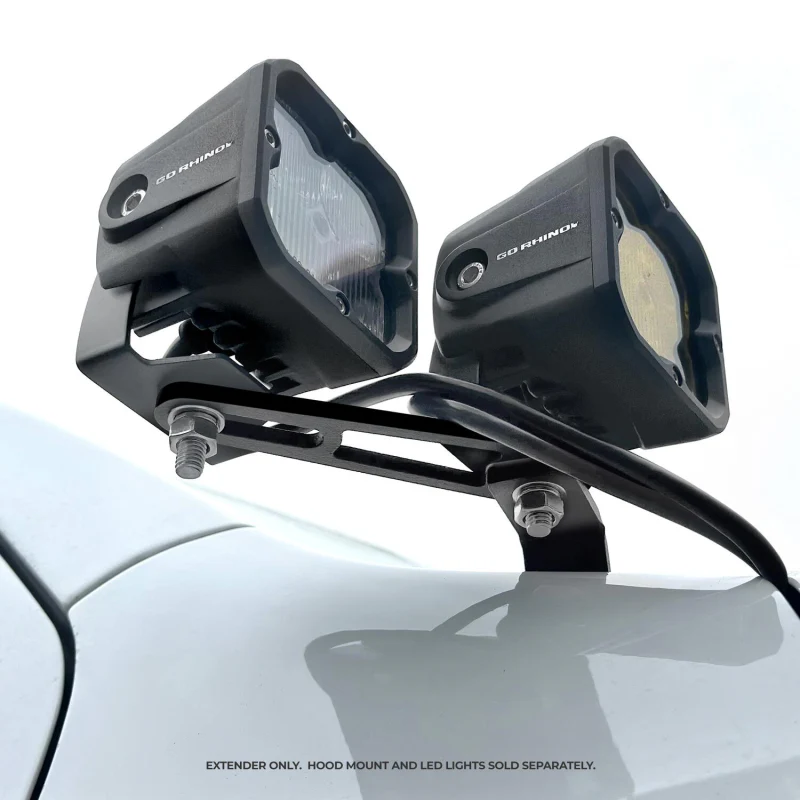 Go Rhino XE Hood Hinge Cube Light Mounts-Dogbone Bracket -Fits 2x2 or 3x3 LED Light Cubes Model 732400T - Image 2