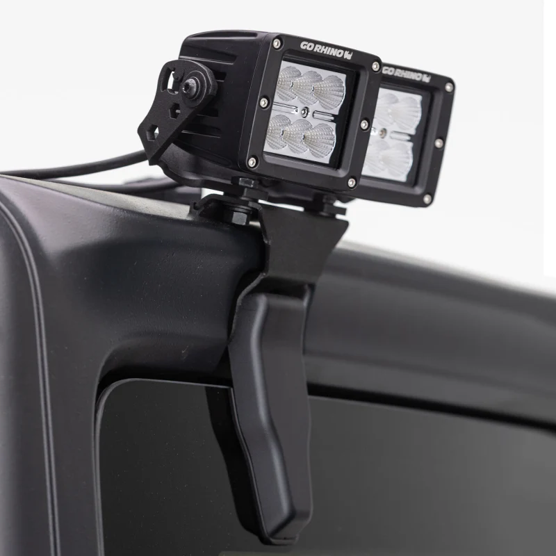 Go Rhino XE Rear Hard Top Light Mounts for Jeep JL/JT Fits two 3x3 LED Cube Lights Model 599502T - Image 3