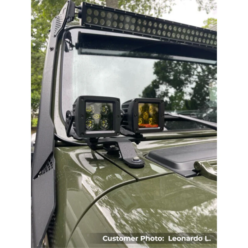 Go Rhino XE Windshield Light Mount for Jeep Wrangler JL/Gladiator JT, fits 50" Light Bar Model 730500T - Image 4