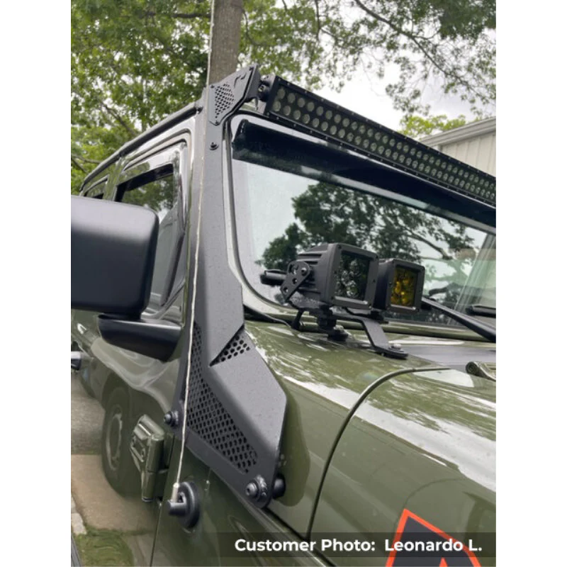 Go Rhino XE Windshield Light Mount for Jeep Wrangler JL/Gladiator JT, fits 50" Light Bar Model 730500T - Image 6
