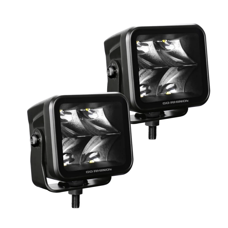 Go Rhino Xplor Blackout Series Spot 2x2 Cube Lights Model 750200321SCS - Image 3