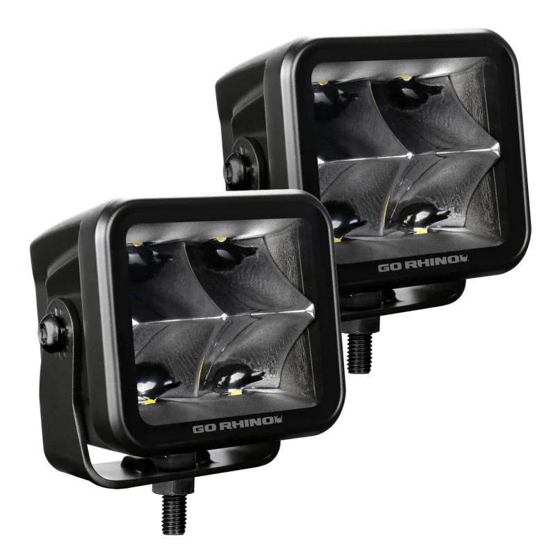 Go Rhino Xplor Blackout Series Spot 3x3 Cube Lights Model 750400321SCS - Image 2