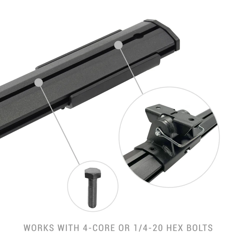 Go Rhino XRS Cross Bars - Truck Bed Rail Kit for Mid-Sized Trucks without Tonneau Covers Model 5935000T - Image 4