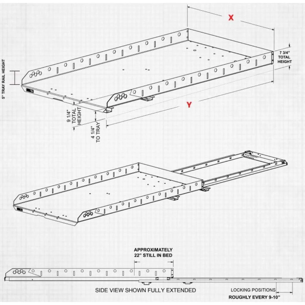 Highway Products 1200 Pound Aluminum Bed Slide For Full Size 8' Beds Model # 4312-100 - Image 9