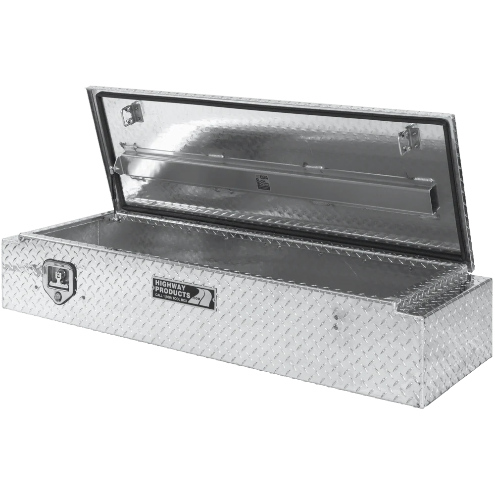 Highway Products 58 X 10.5 X 18 Chest Partner Box With Diamond Plate Base Diamond Plate Lid 3122-001