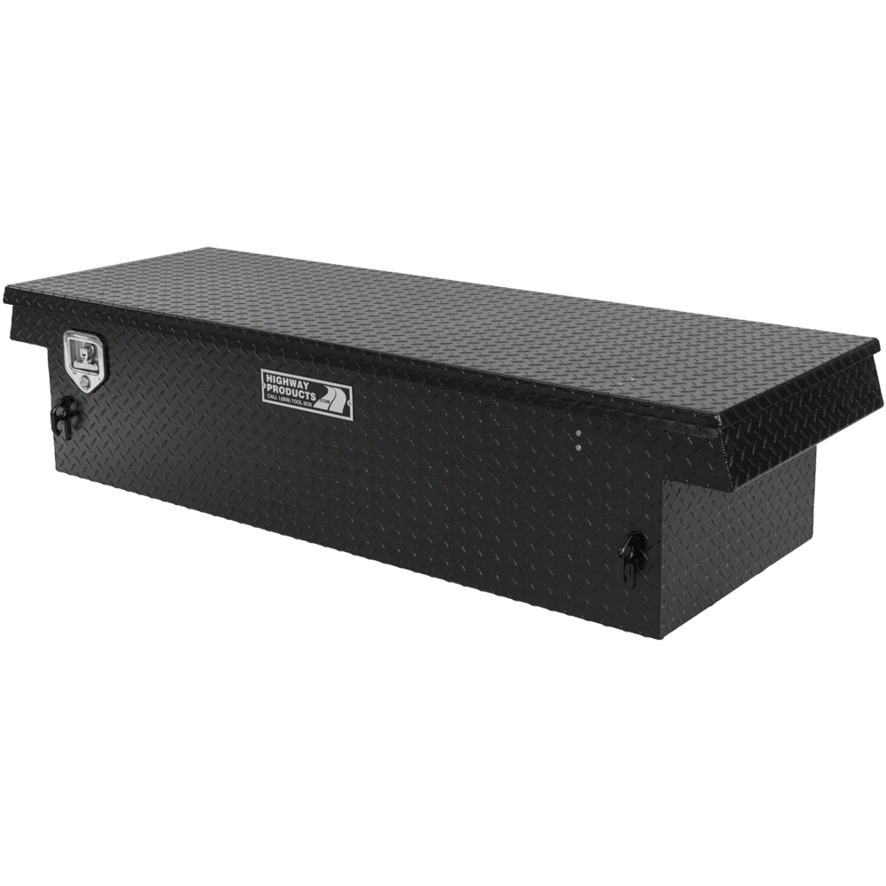 Highway Products 70 X 16 X 20 Crossover Tool Box With Black Diamond Plate Base Black Diamond Plate Lid 3222-001-BK62
