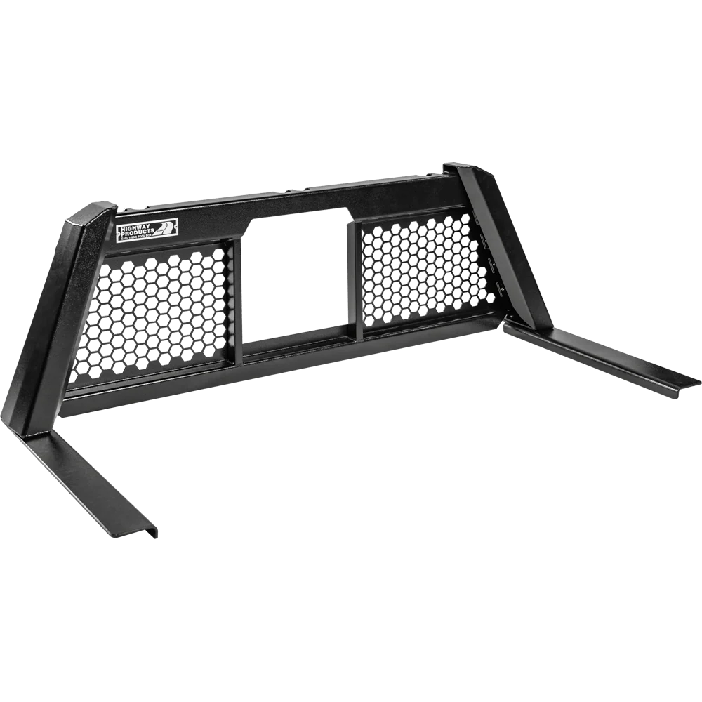 Highway Products Guardian Headache Rack Open Mesh Smooth Black Upright Smooth Black Center Size 1 4011-033-BK62