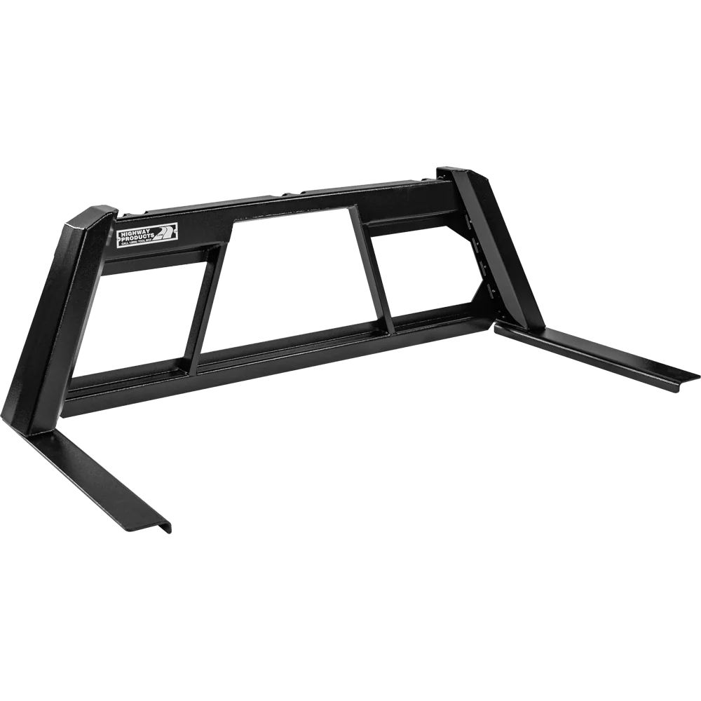 Highway Products Guardian Headache Rack Open Post Smooth Black Upright Smooth Black Center Size 4 4011-040-BK62