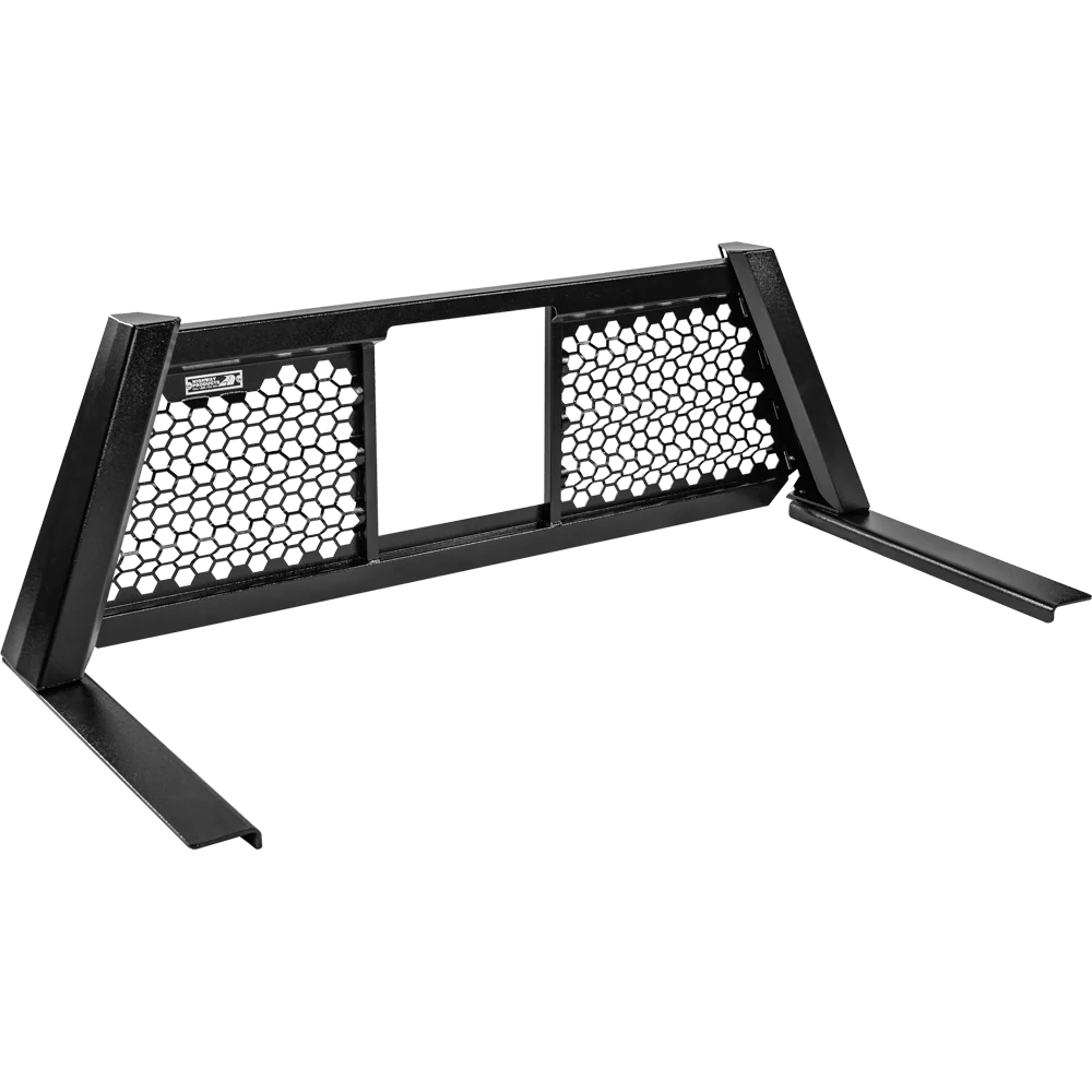 Highway Products Honeycomb Headache Rack Open Wave Smooth Black Upright Smooth Black Center Size 1 4012-044-BK62