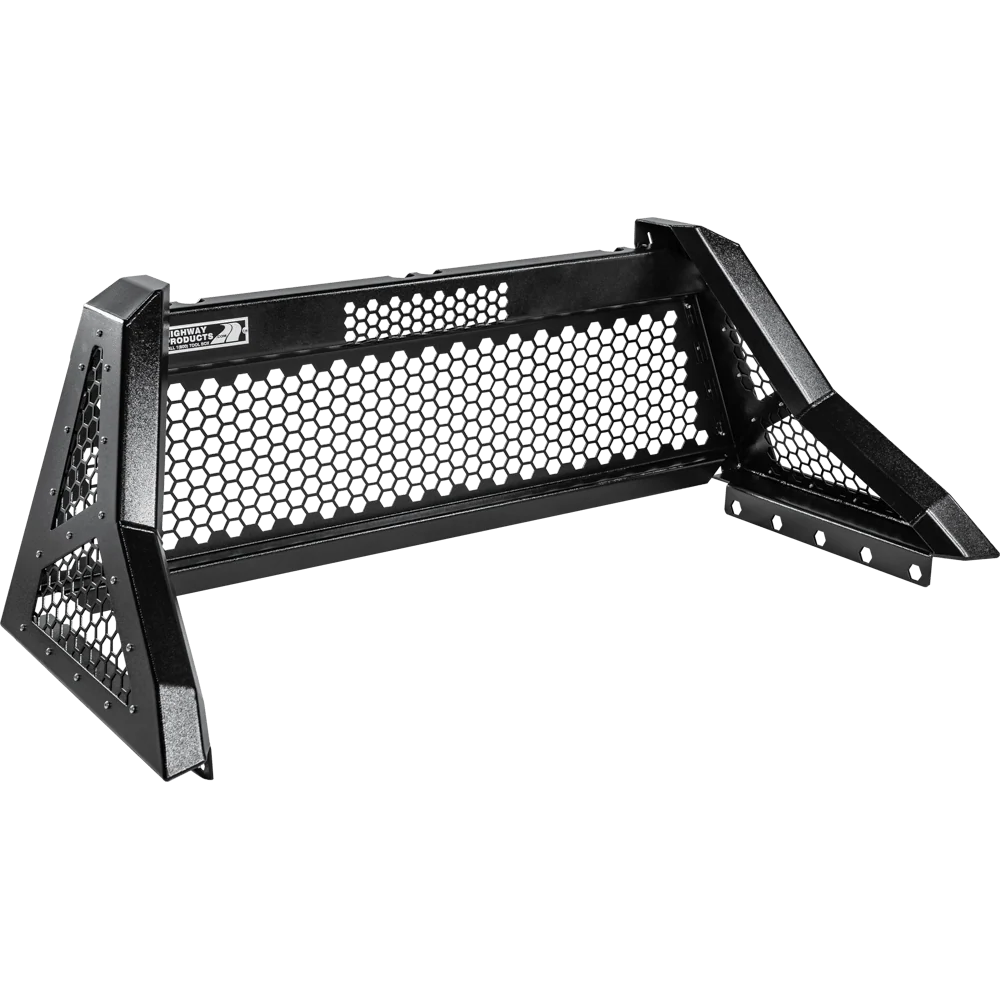Highway Products Savage Headache Rack Full Mesh Smooth Black Upright Smooth Black Center Size 7 4011-119-BK62