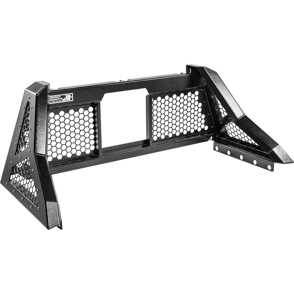 Highway Products Savage Headache Rack Open Mesh Smooth Black Upright Smooth Black Center Size 5 4011-058-BK62