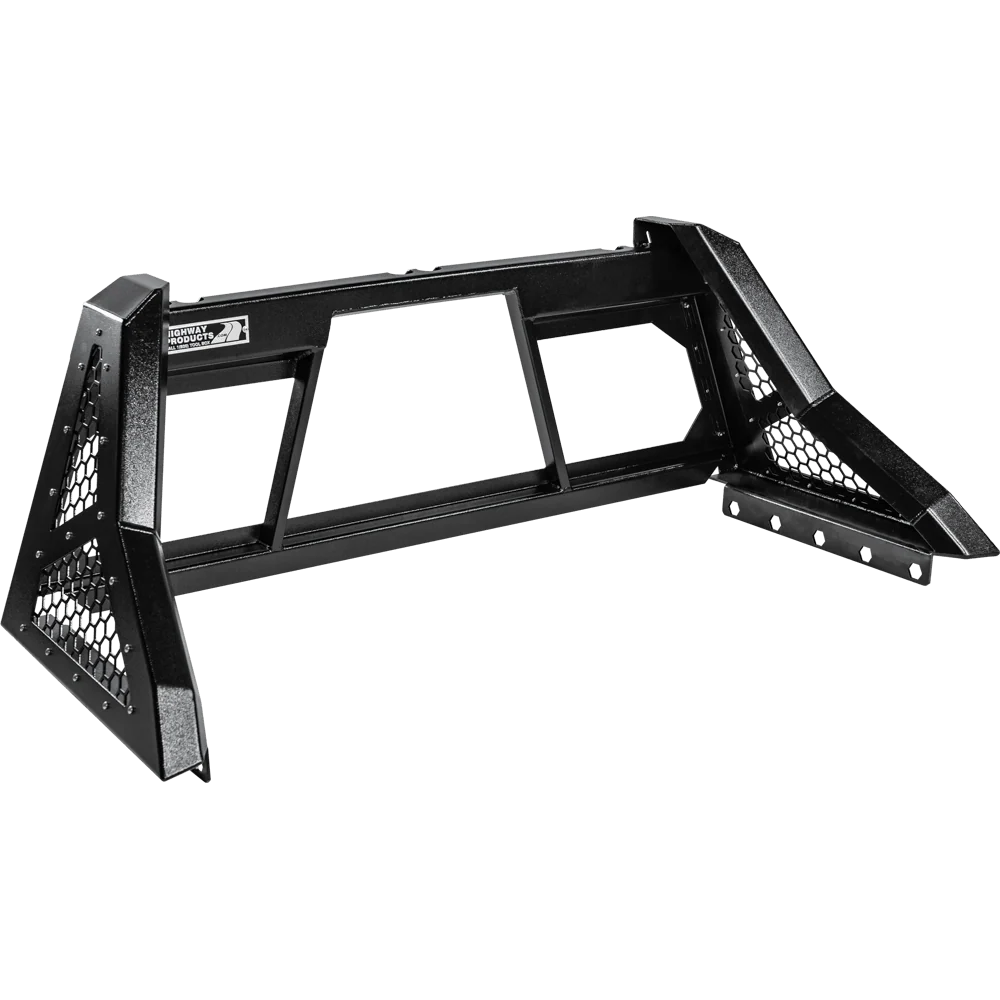 Highway Products Savage Headache Rack Open Post Smooth Black Upright Smooth Black Center Size 1 4011-047-BK62