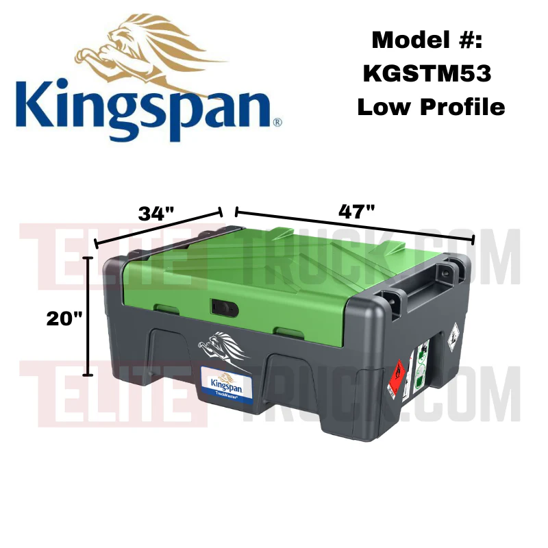 Kingspan TruckMaster® Portable Diesel Storage Dispensing Tank 53 Gal Low Profile Model TM53 Low Profile - Image 2