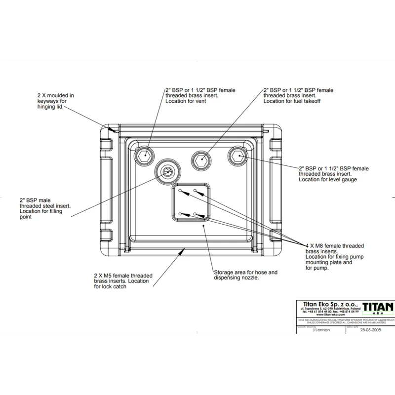 Kingspan TruckMaster® Portable Diesel Storage Dispensing Tank 53 Gal Low Profile Model TM53 Low Profile - Image 7