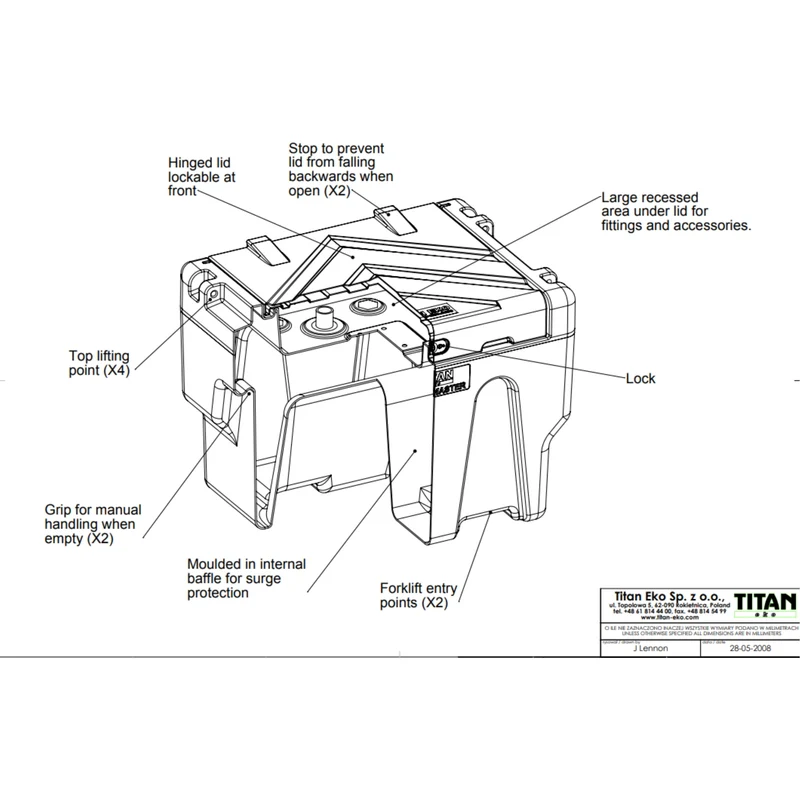 Kingspan TruckMaster® Portable Diesel Storage & Dispensing Tank 79 Gal Model TM79 - Image 11