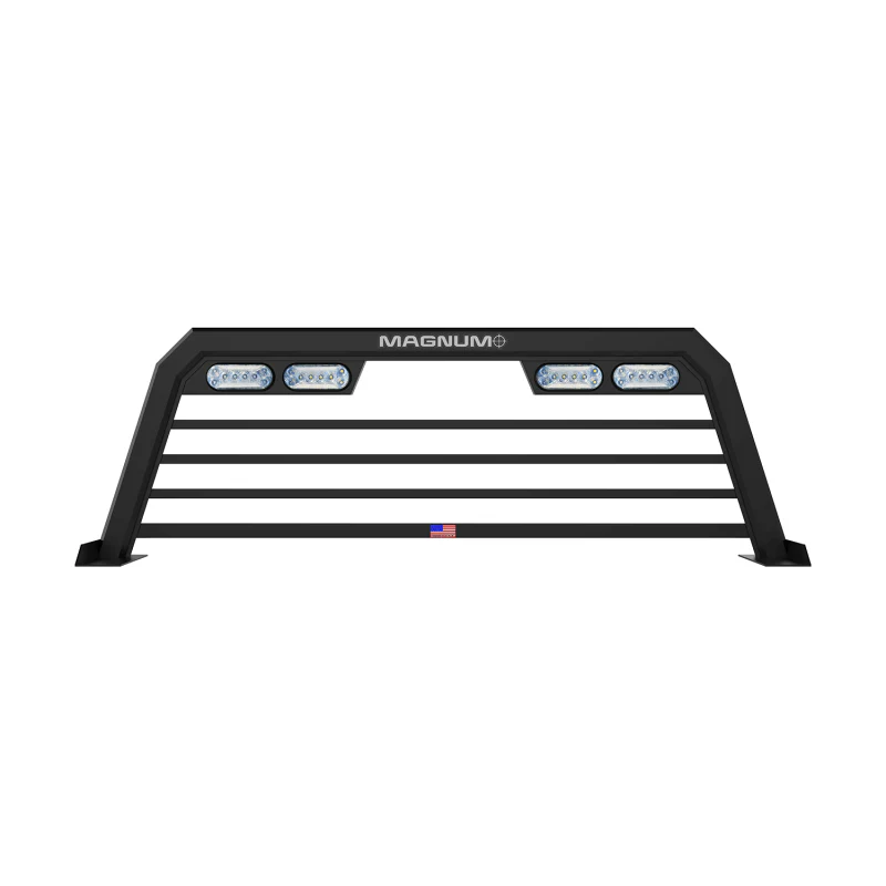 Magnum Truck Racks Headache Rack High Pro Regular Bars Matte Black Model 507HPBRA2NB