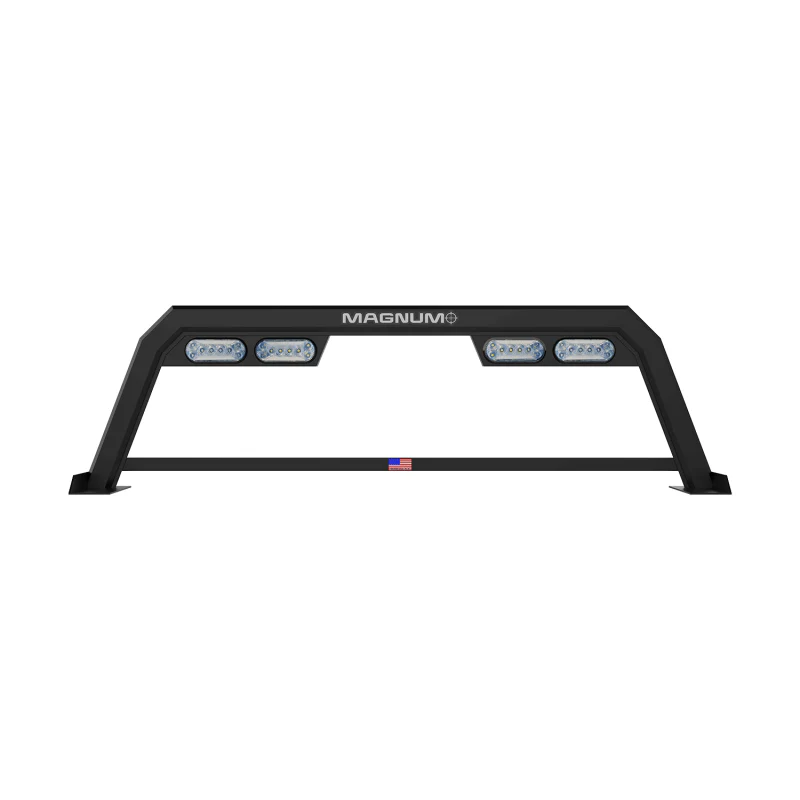 Magnum Truck Racks Headache Rack Low Pro High Vis Open Matte Black Model 424LPHPK3NB