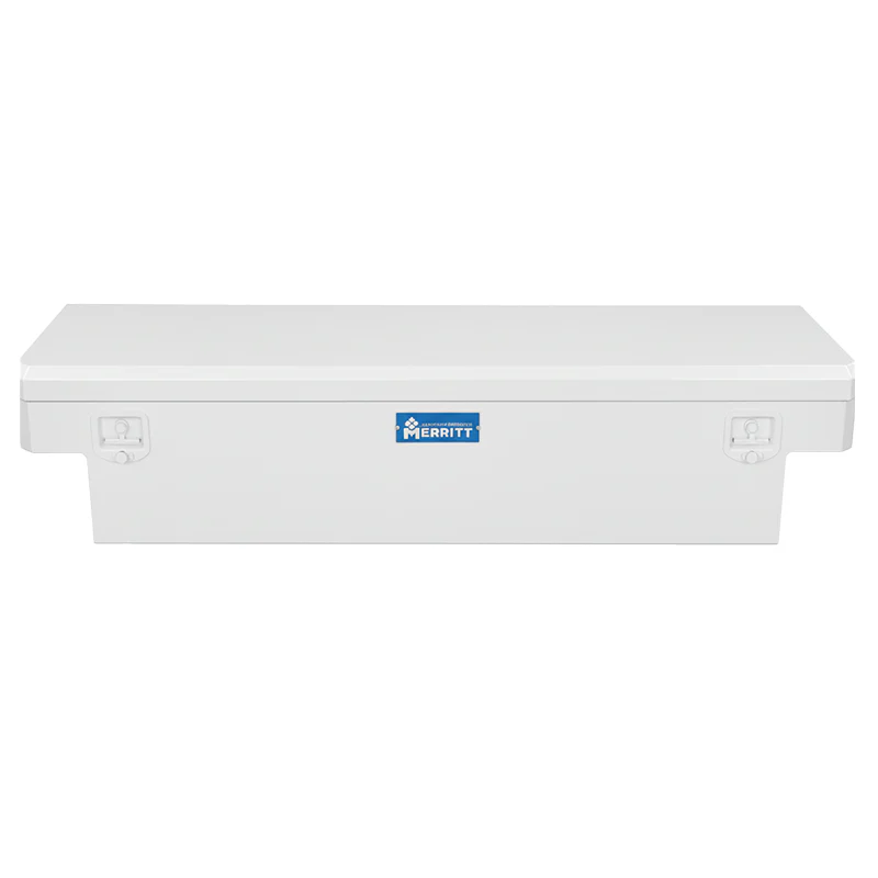 Merritt Crossover Tool Box Extra Deep 16"H x 20"D x 60"L Smooth Aluminum White Single Lid Mid Size Trucks Model 710112-225