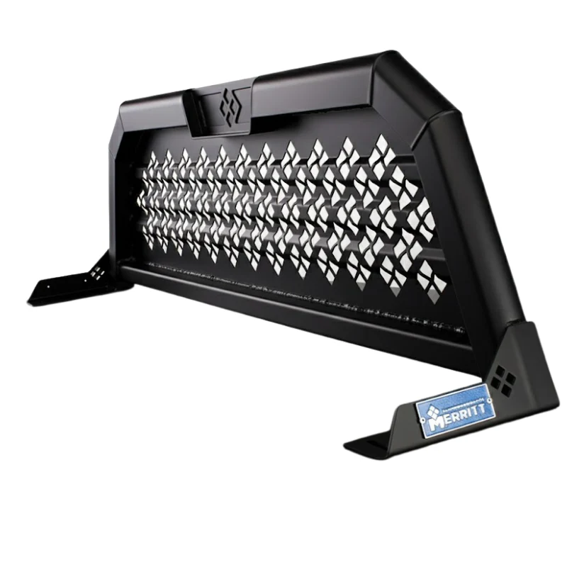 Merritt Headache Rack, Cab High Punched Panel, 25" x 70", Satin Black Model 720235-234
