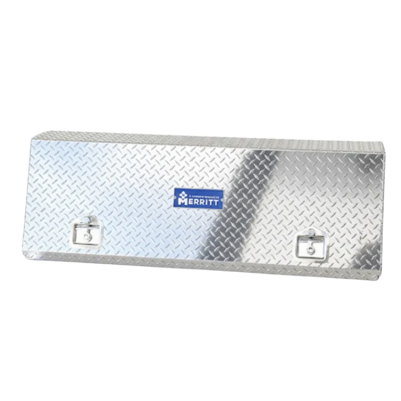 Merritt Top Mount High Side Box, Diamond Plate Door 16″ x 12″ x 72″, Gloss Aluminum Model 710128-122