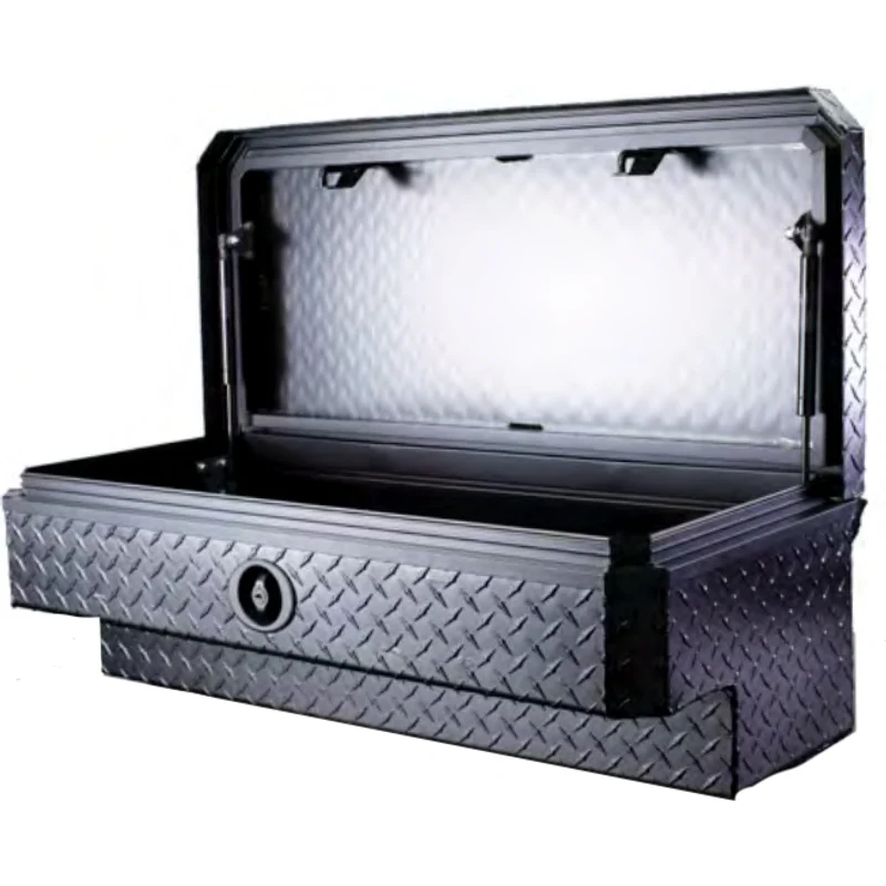 Merritt Side Mount Truck Box 18x16x60 Satin Black Diamond Plate Model 710523-114 - Image 2