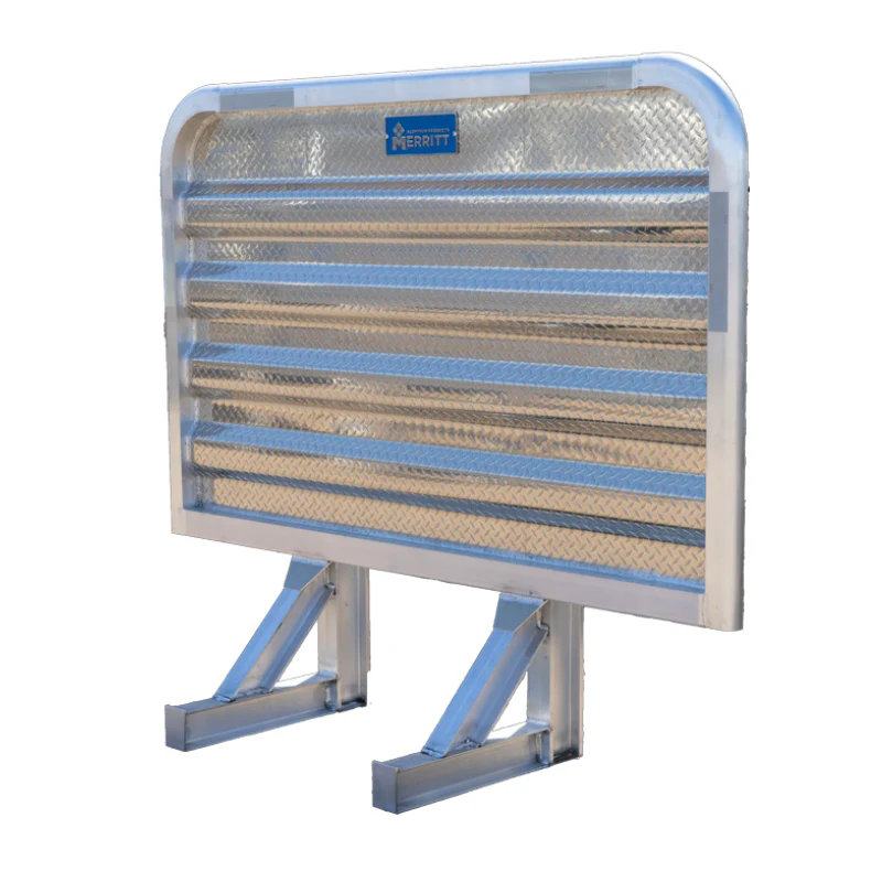 Merritt Standard Cab Rack 68×70, Jail Bar Window, 2 24" or 18" Trays, 2 Locking Chain Racks Model 317367C-0057