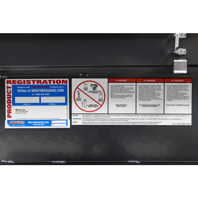 Weather Guard Crossover Tool Box Gray Aluminum Midsize Deep Model 137-6-04 - Image 13