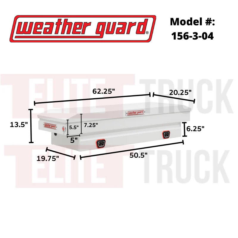 Weather Guard Crossover Tool Box White Steel Midsize Model 156-3-04 - Image 2